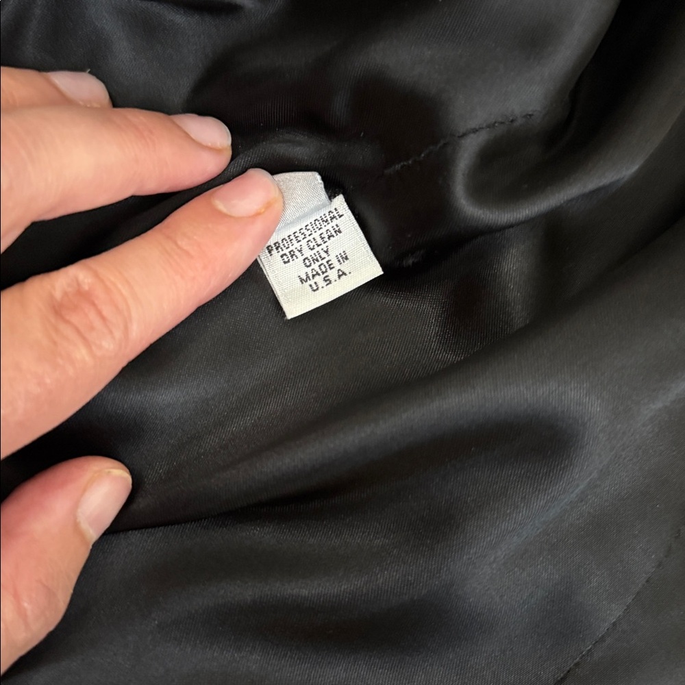 Fleurette Wool Cashmere Black Coat Size 16 Made in USA Classic Winter Overcoat - Picture 11 of 13